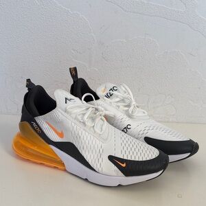 Nike Air Max 270 White Black Orange Sneakers Men's Size 12 NWOT